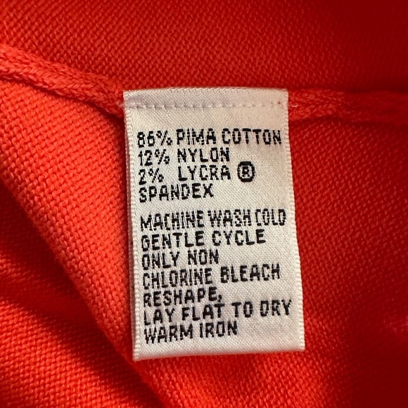 Talbots Pima Cotton Coral Sweater Size Medium NWT - Picture 7 of 8